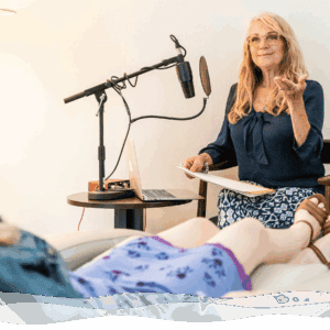 valerie grimes, hynotist in dallas at the flow center in session